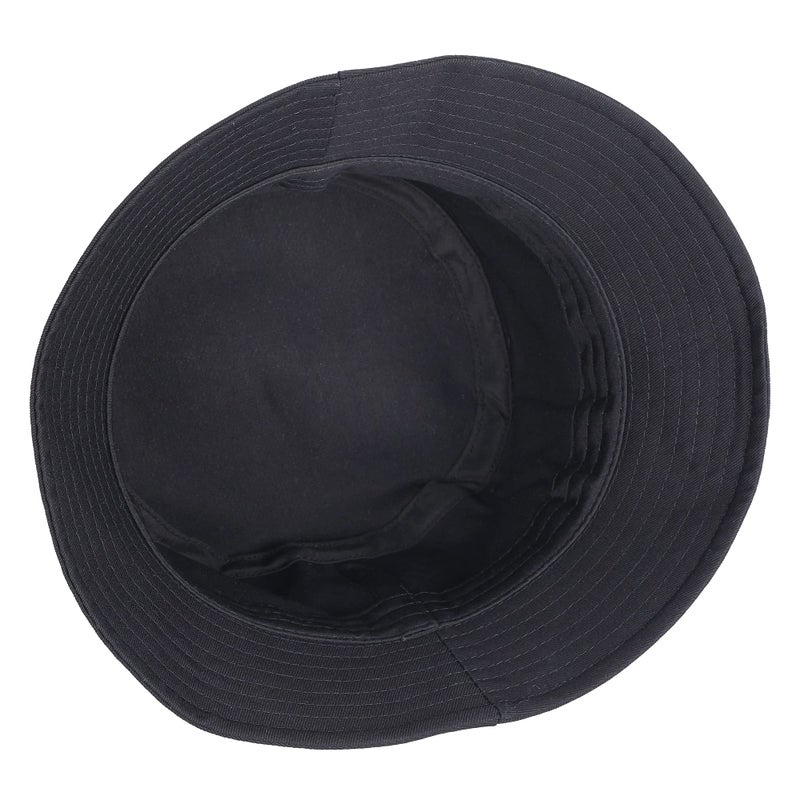 Umeepar Unisex Cotton Packable Bucket Hat Sun Hat Plain Colors for Men Women (Black) - Image 3